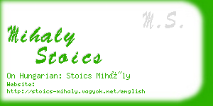 mihaly stoics business card